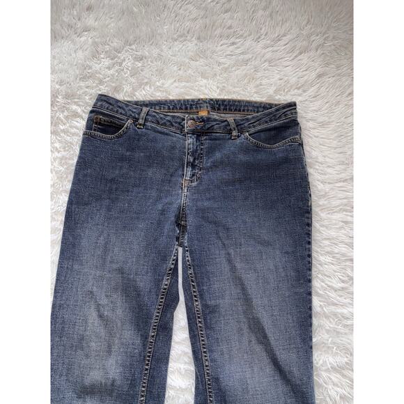 Eddie Bauer women's sz 12P classic blue jeans. Great pair, comf - Picture 4 of 9